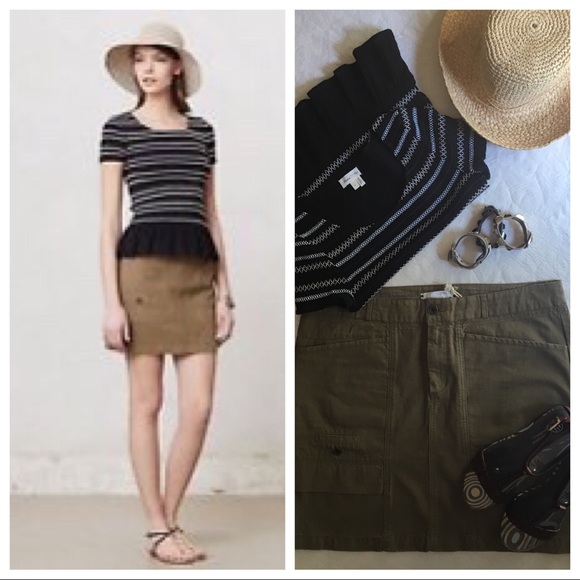 Anthropologie Dresses & Skirts - ANTHROPOLOGIE Brown “Bicoastal Cargo Skirt” - 32